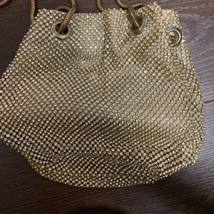 Gold diamond purse